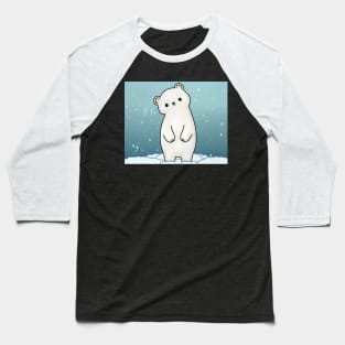 Adorable Polar Bears Snowing Lover Gift Baseball T-Shirt
